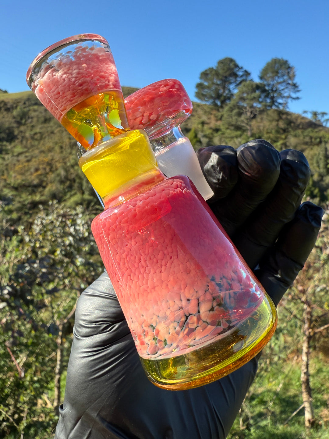 Jamie Clement Ash Catcher/Slide Set - Pheonix Frit/Yellow