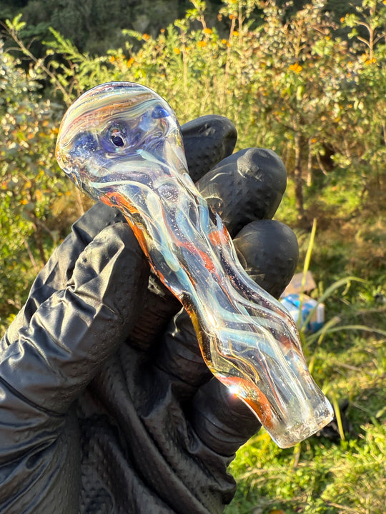 Green Thumb Bob Glass Spoon - Clear/Multicoloured #3