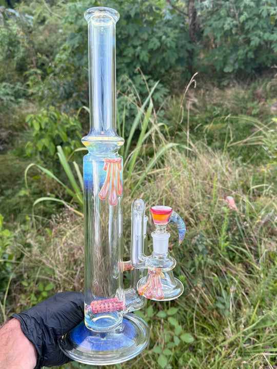 Uzzi Glass Double Stemline Set - Silver Fumed/Lokisdipity