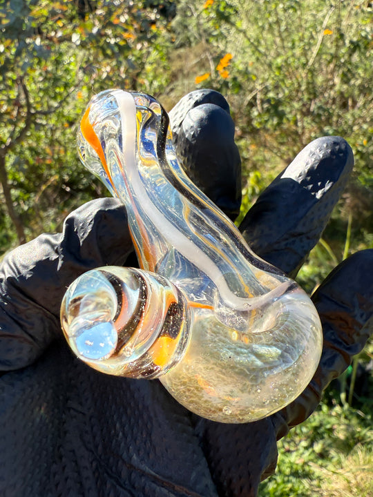 Green Thumb Bob Glass Spoon With Horn - Clear/Multicoloured #1