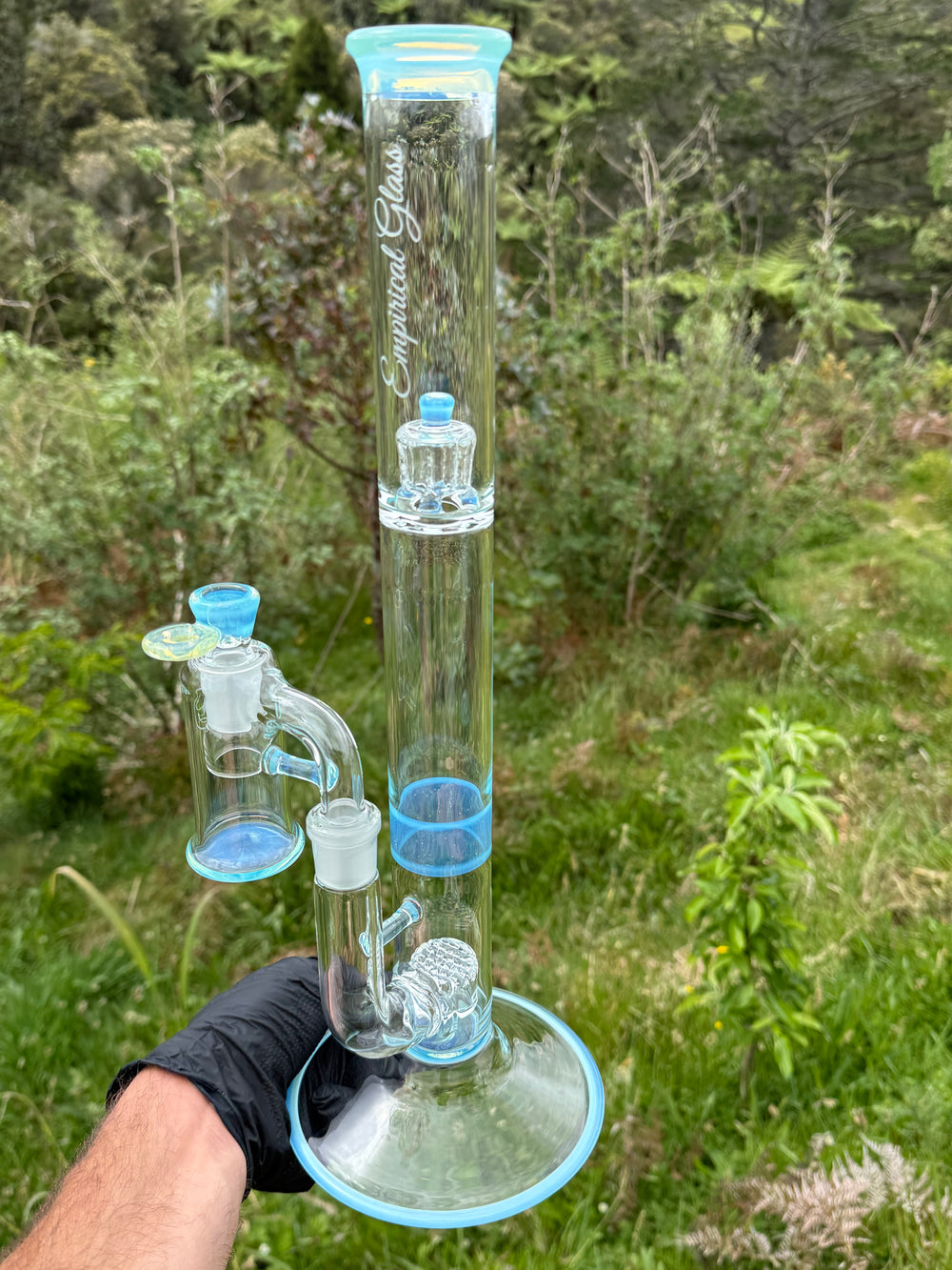 Empirical Glass Grill Perc Tube With Trashcan/Slide - Marina