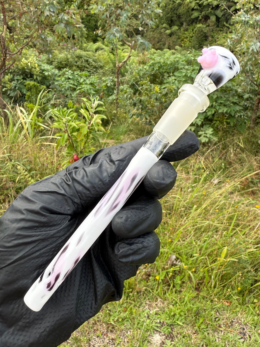 Jamie Clement Glass Collaboration Downstem/Slide - Cow Colour