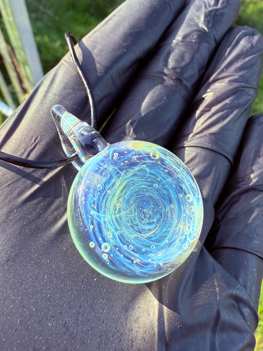 Jims Glass Blowing Solid Pendant - Silver Fumed