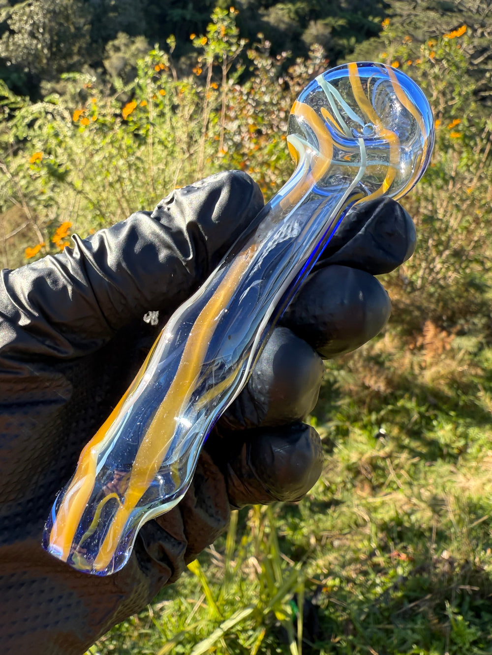 Green Thumb Bob Glass Spoon - Multicoloured/Lines #5