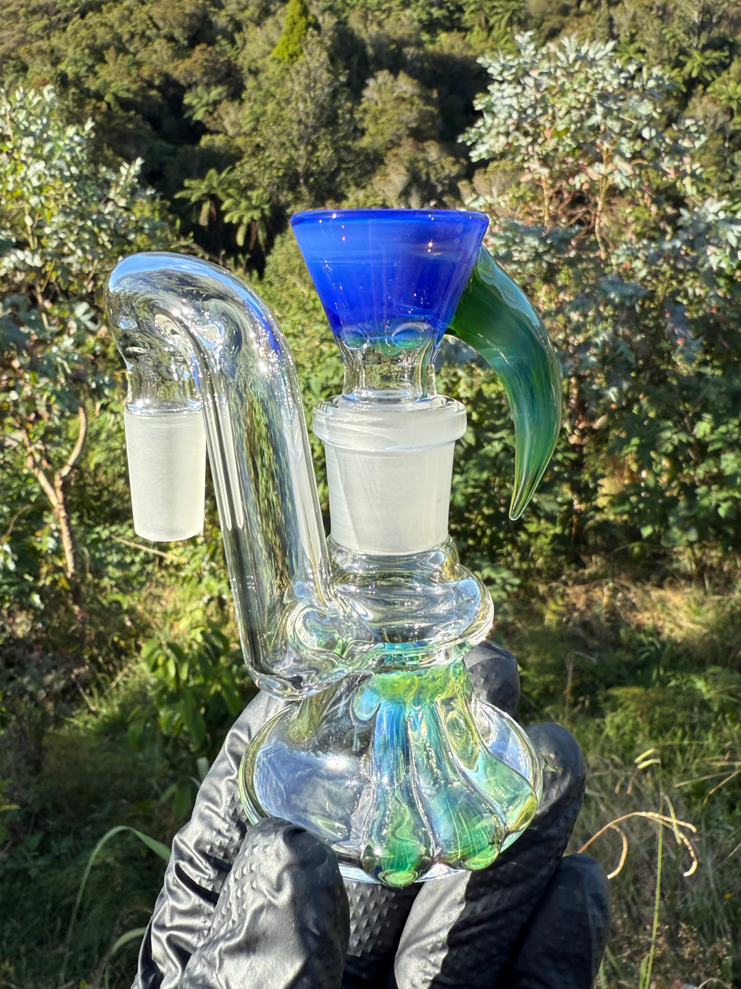 Uzzi Glass Two Tone Tubecycler Set - Green Energy/Sonic
