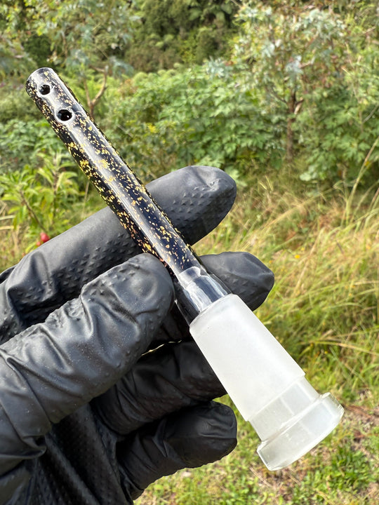 Jamie Clement Glass Collaboration  Downstem - Black/Dichro #2