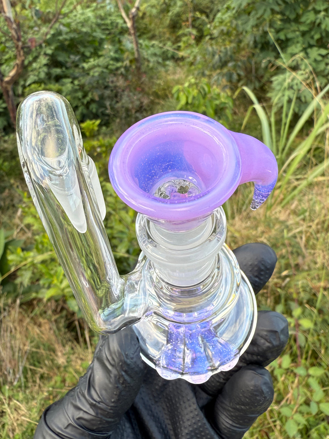 Uzzi Glass Stemline To Imperial Bent Neck Tube - Pink Slyme