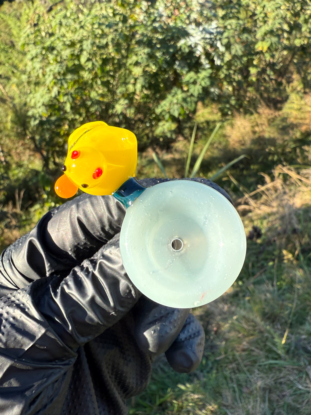 Waffle Glass Slide - Duck Handle