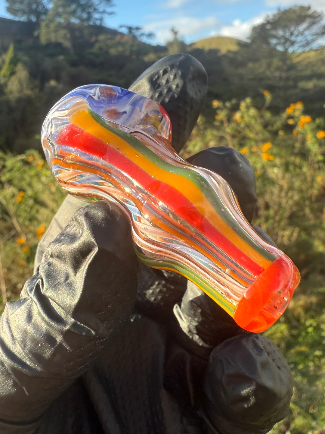 Green Thumb Bob Glass Spoon - Multicoloured/Lines #2