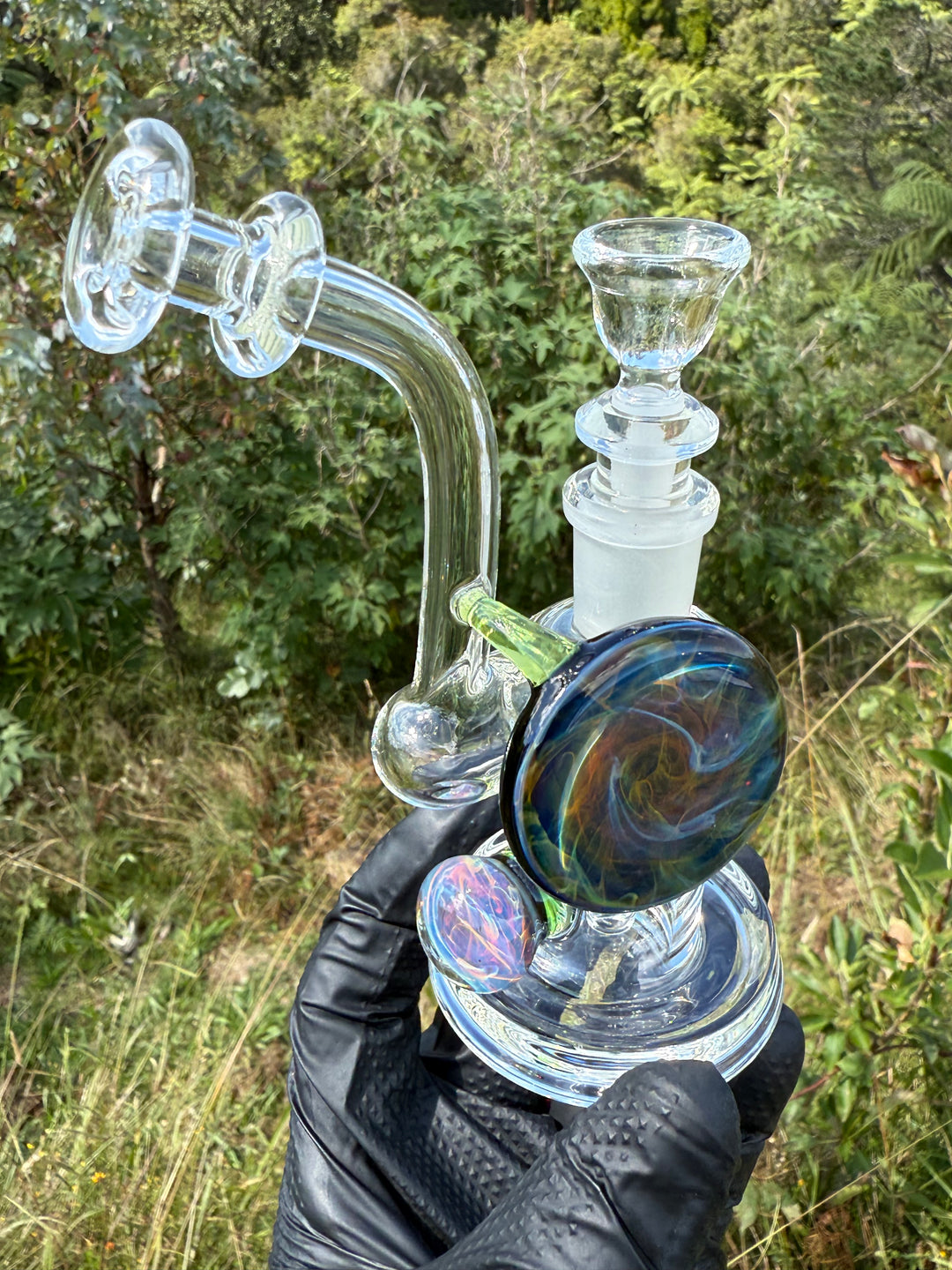 Beerglass Chaos Medallion Mini Rig - Green/Multicoloured