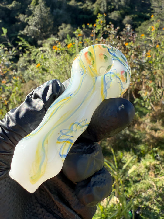 Green Thumb Bob Glass Spoon - White/Multicoloured #1