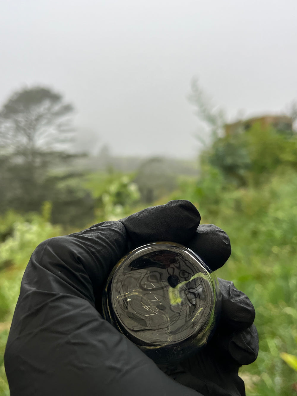 Jargo Glass Ash Jar - Fine Silver Fumed #2