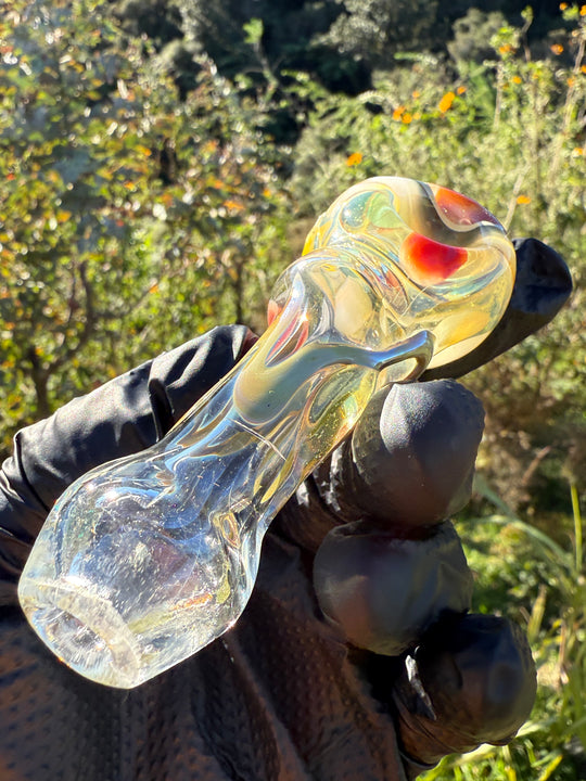 Green Thumb Bob Glass Spoon - Clear/Multicoloured #4