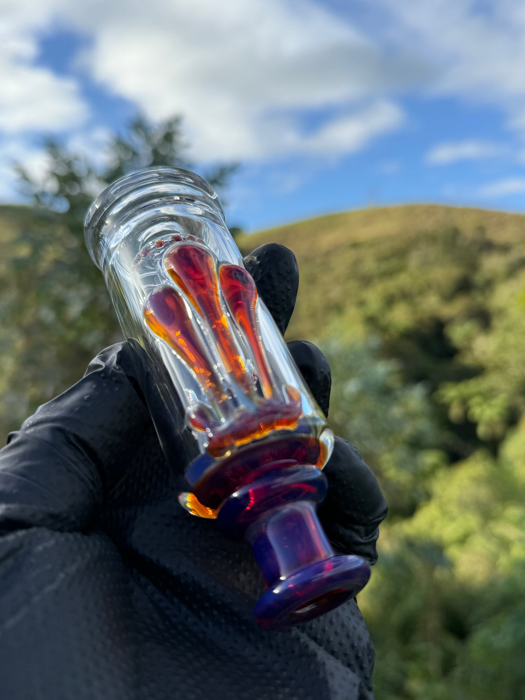 Uzzi Glass Puffco Drip Jammer  - Amber Purple