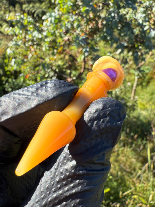 Jamie Clement Brain Poker - Gold Amethyst/Light Topaz