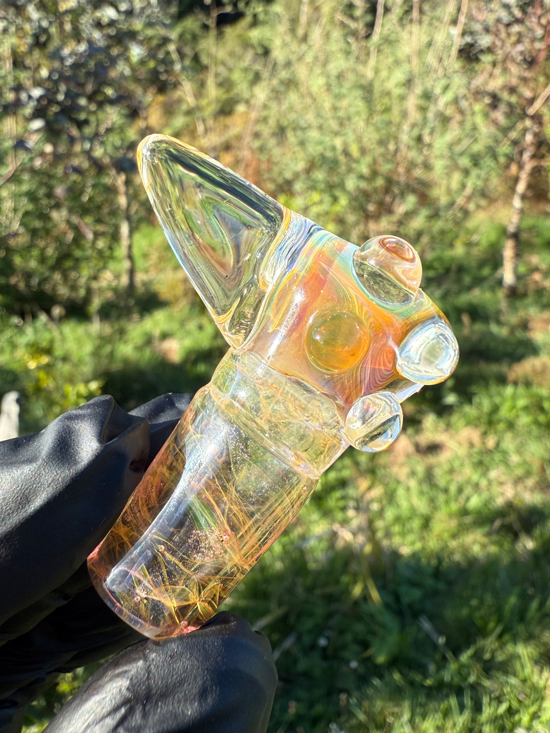 Jims Glass Blowing 18mm Slide - Gold Fumed