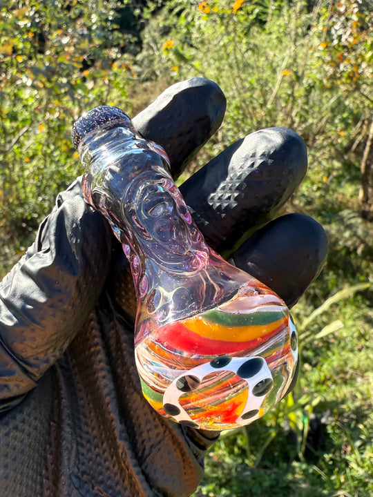 Green Thumb Bob Glass Spoon - Multicoloured/Gold Fumed #1