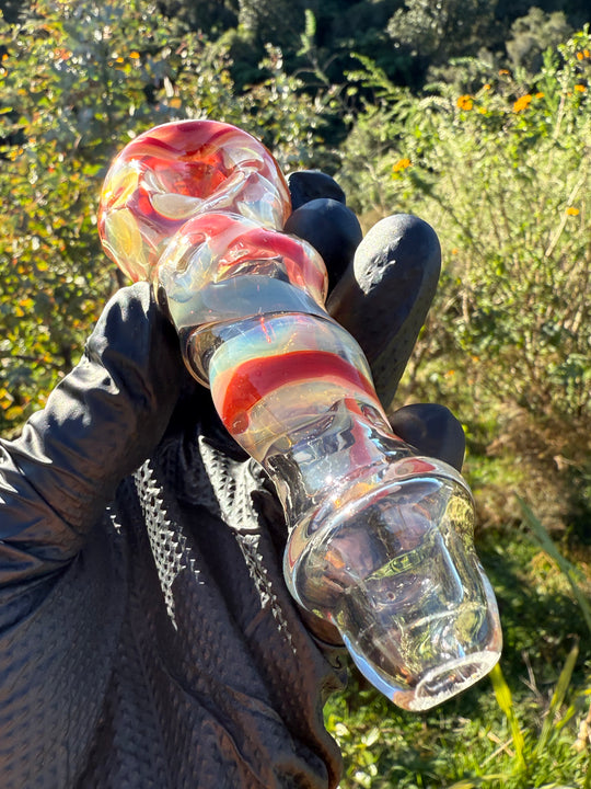 Green Thumb Bob Glass Spoon - Clear/Multicoloured #7