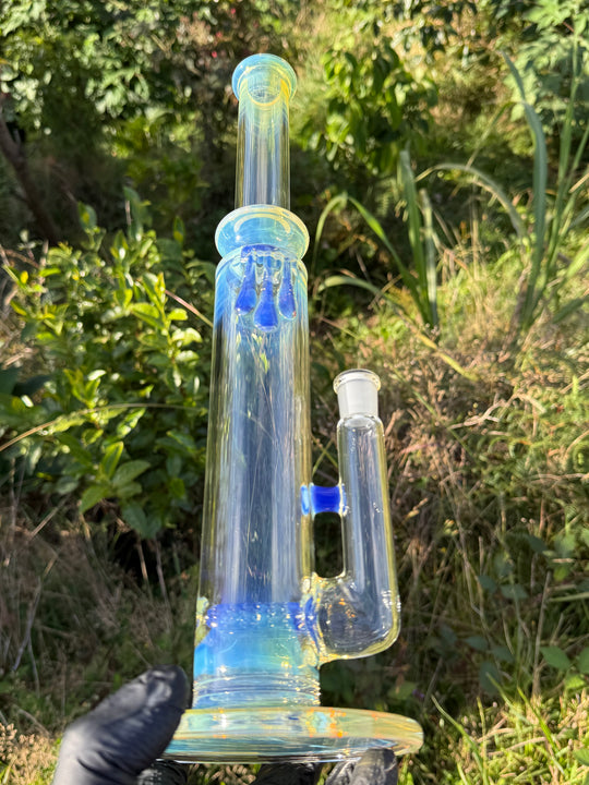 Uzzi Glass Double Stemline Set - Silver Fumed/Sonic