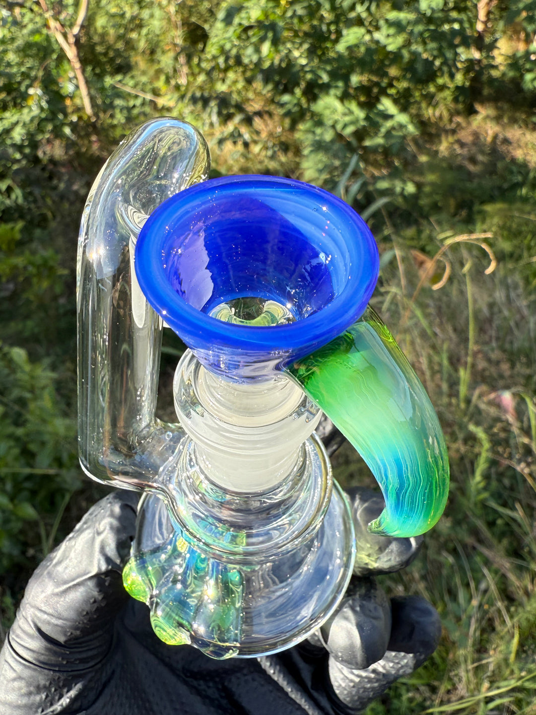 Uzzi Glass Two Tone Tubecycler Set - Green Energy/Sonic