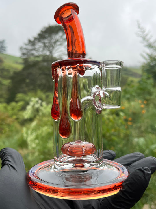 Uzzi Glass Drip Jammer Donut Perc - Ruby Slippers/Ghost