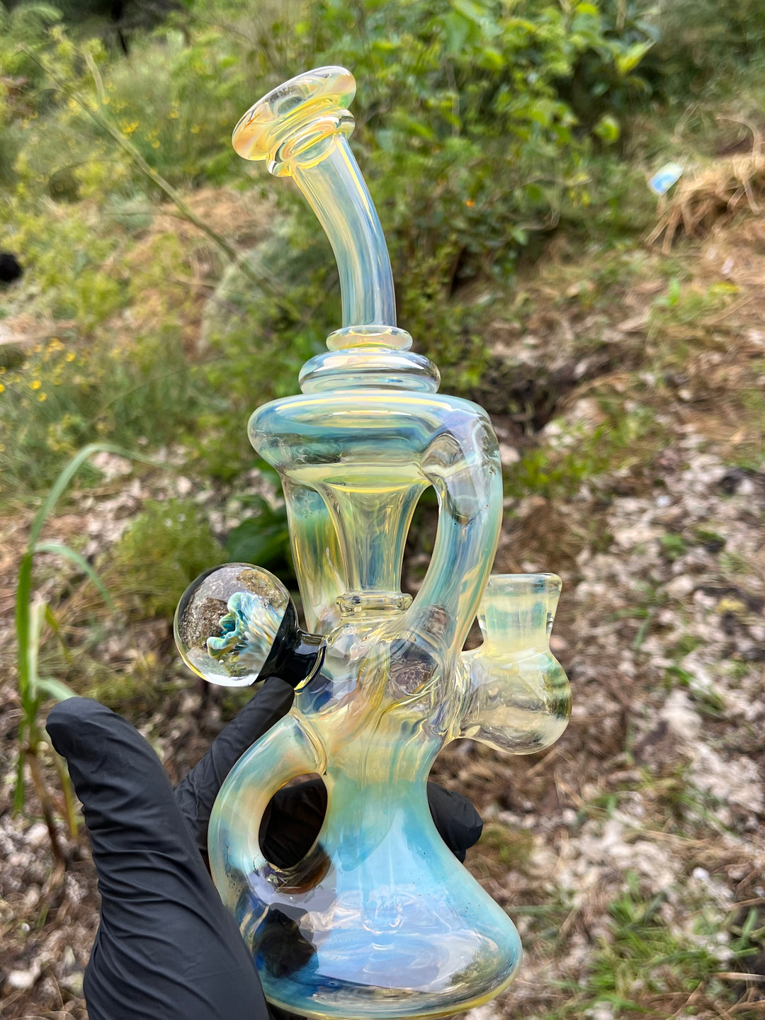 Yeti Glass Double Uptake Klein - Silver Fumed