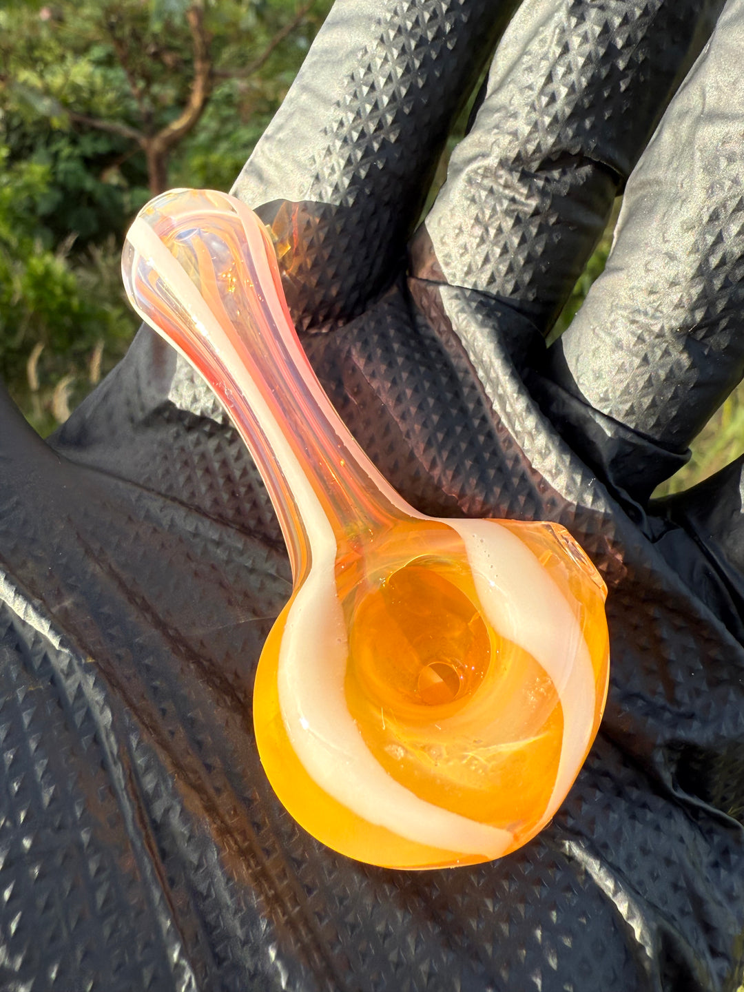 The Glass Bandit Spoon - White/Silver Fumed
