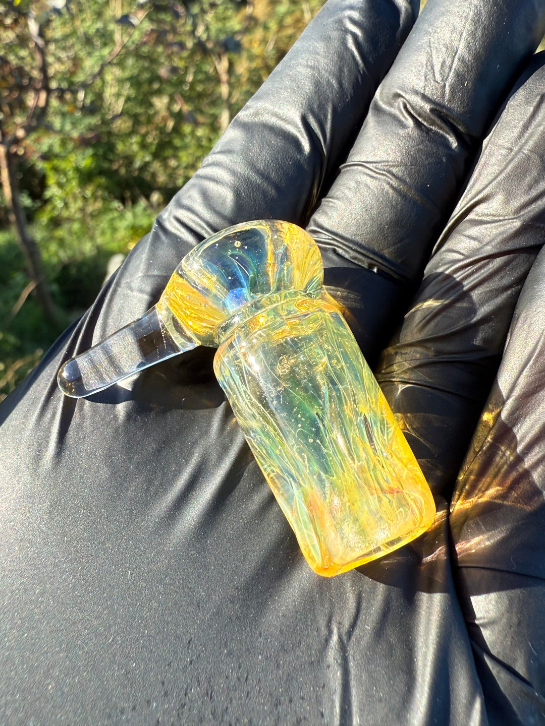 Jims Glass Blowing 18mm Handle Slide - Silver Fumed