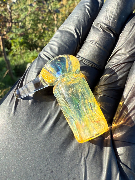 Jims Glass Blowing 18mm Handle Slide - Silver Fumed