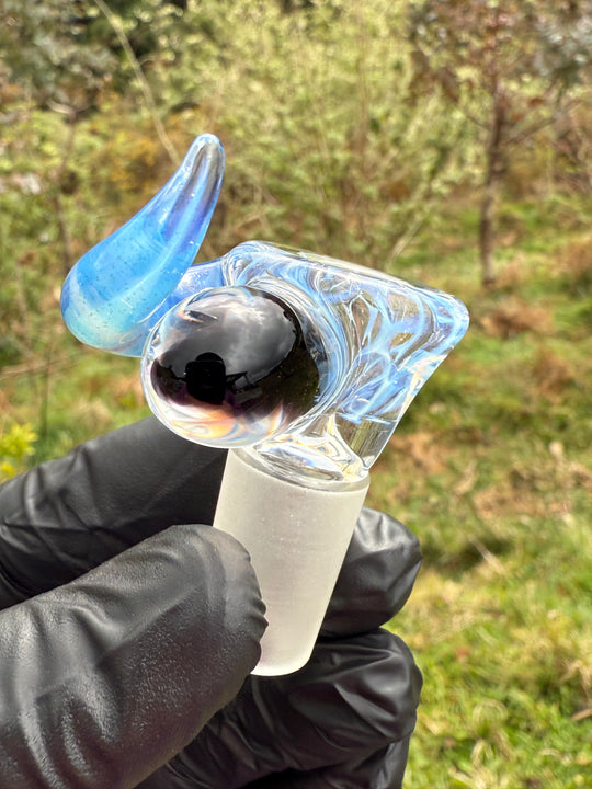 Alex Golovin Slide 18mm Horn Marble - Ghost/Blue Stardust/Jet Black