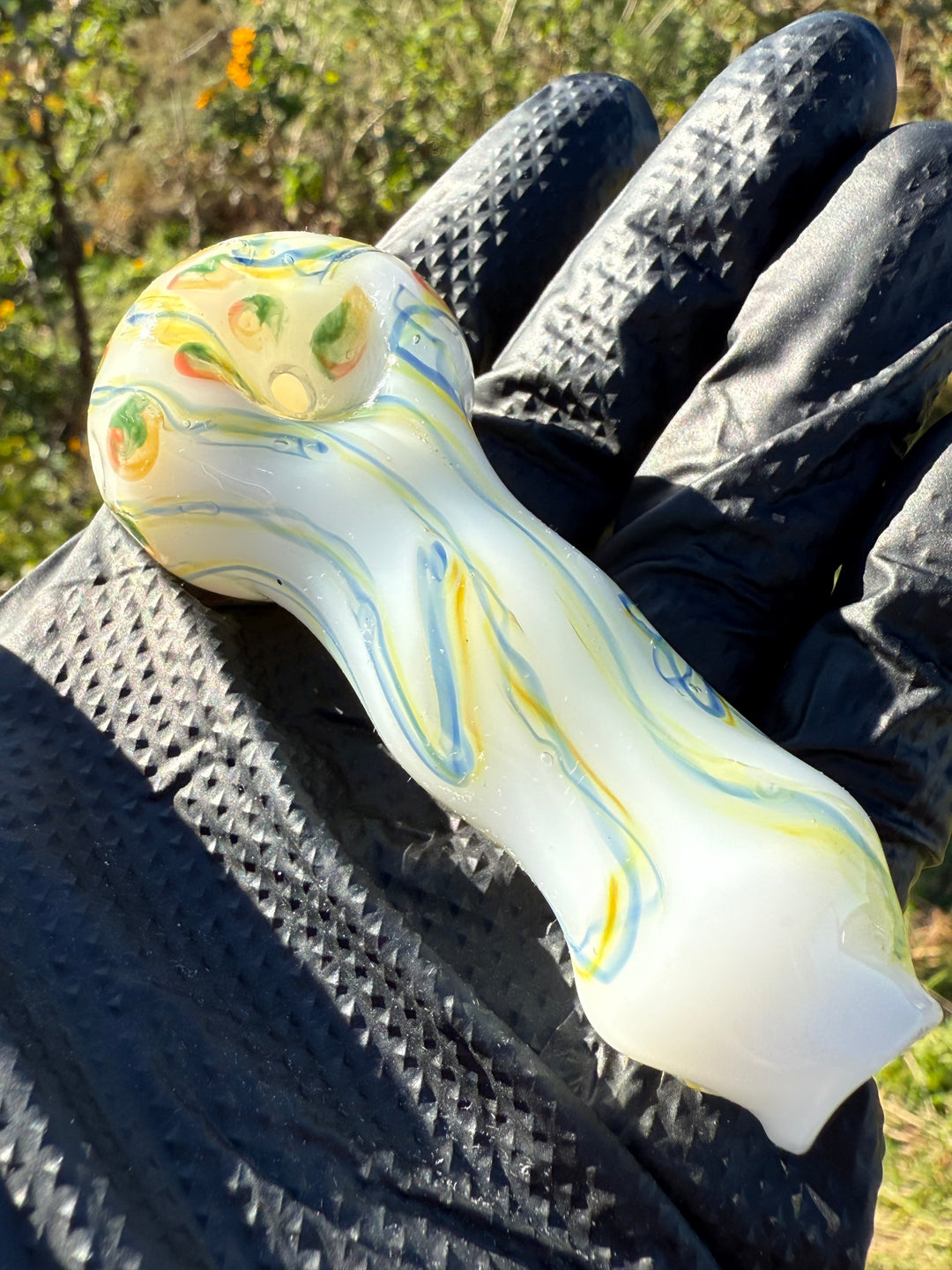 Green Thumb Bob Glass Spoon - White/Multicoloured #1