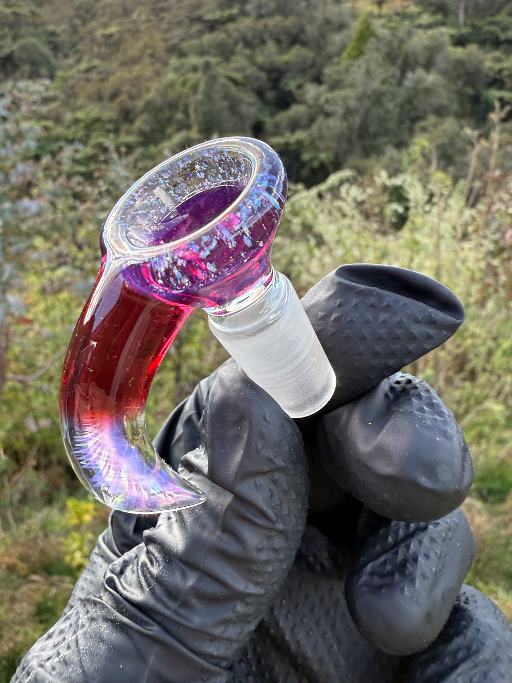 Polar Glass 14mm Horned Slide - Royal Jelly/Crushed Opal/Telemagenta