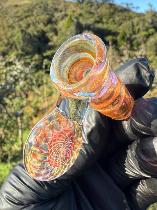 Jims Glass Blowing 18mm Fumicello Handle Slide - Gold Fumed