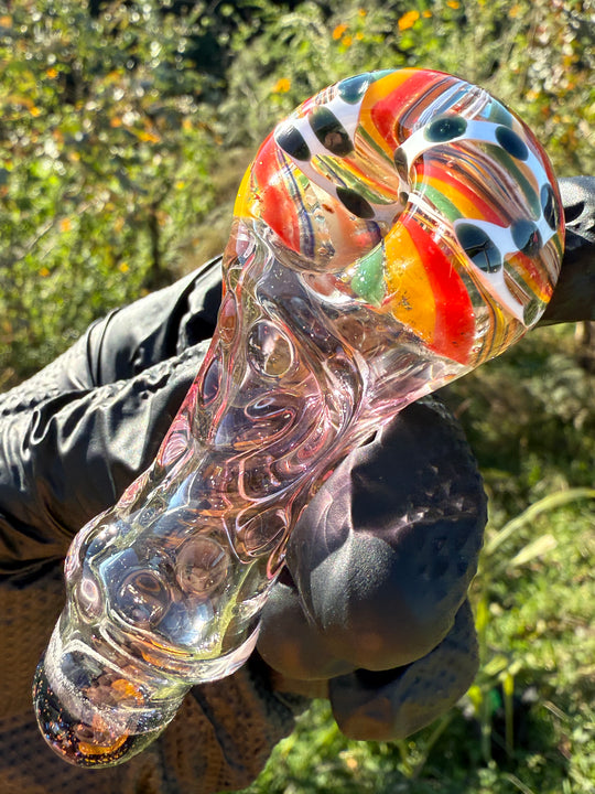 Green Thumb Bob Glass Spoon - Multicoloured/Gold Fumed #1