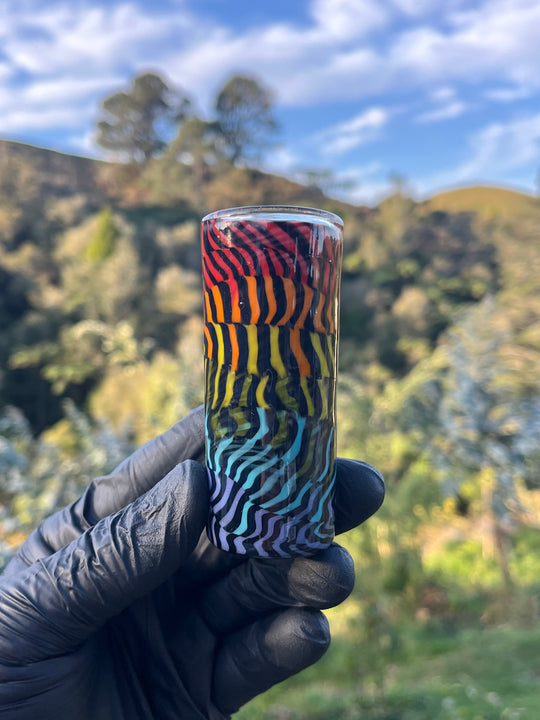 Jargo Glass Shot Glass - Rainbow Lines