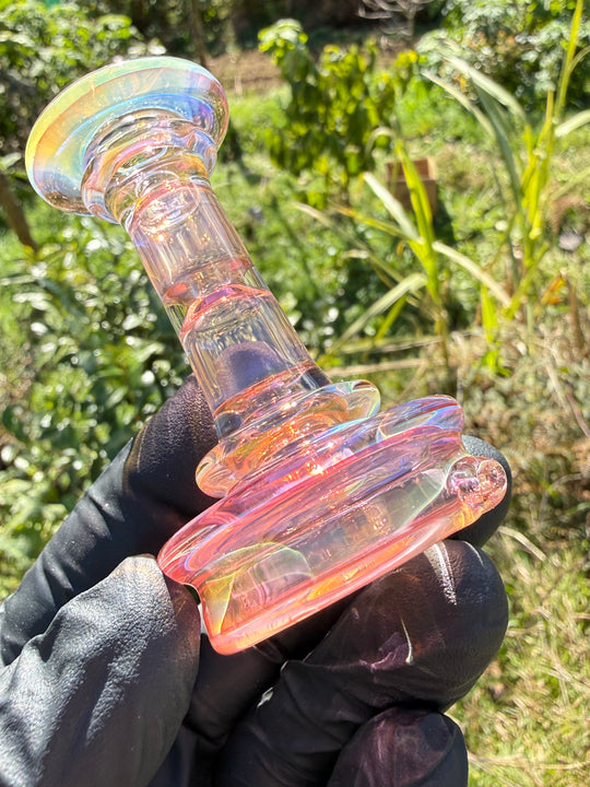 Yeti Glass Puffco Peak Dry Top/Joystick Set - Gold Fumed #2