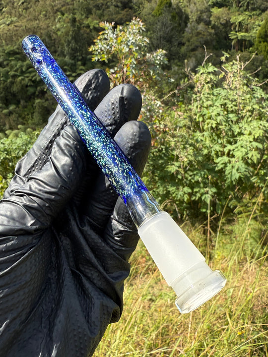 Jamie Clement Glass Collaboration Downstem - Blue/Dichro