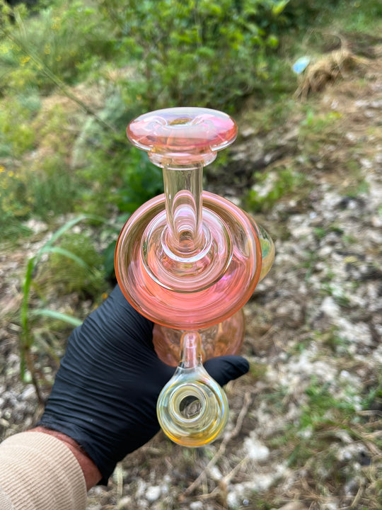 Yeti Glass Single Uptake Incycler - Gold/Silver Fumed