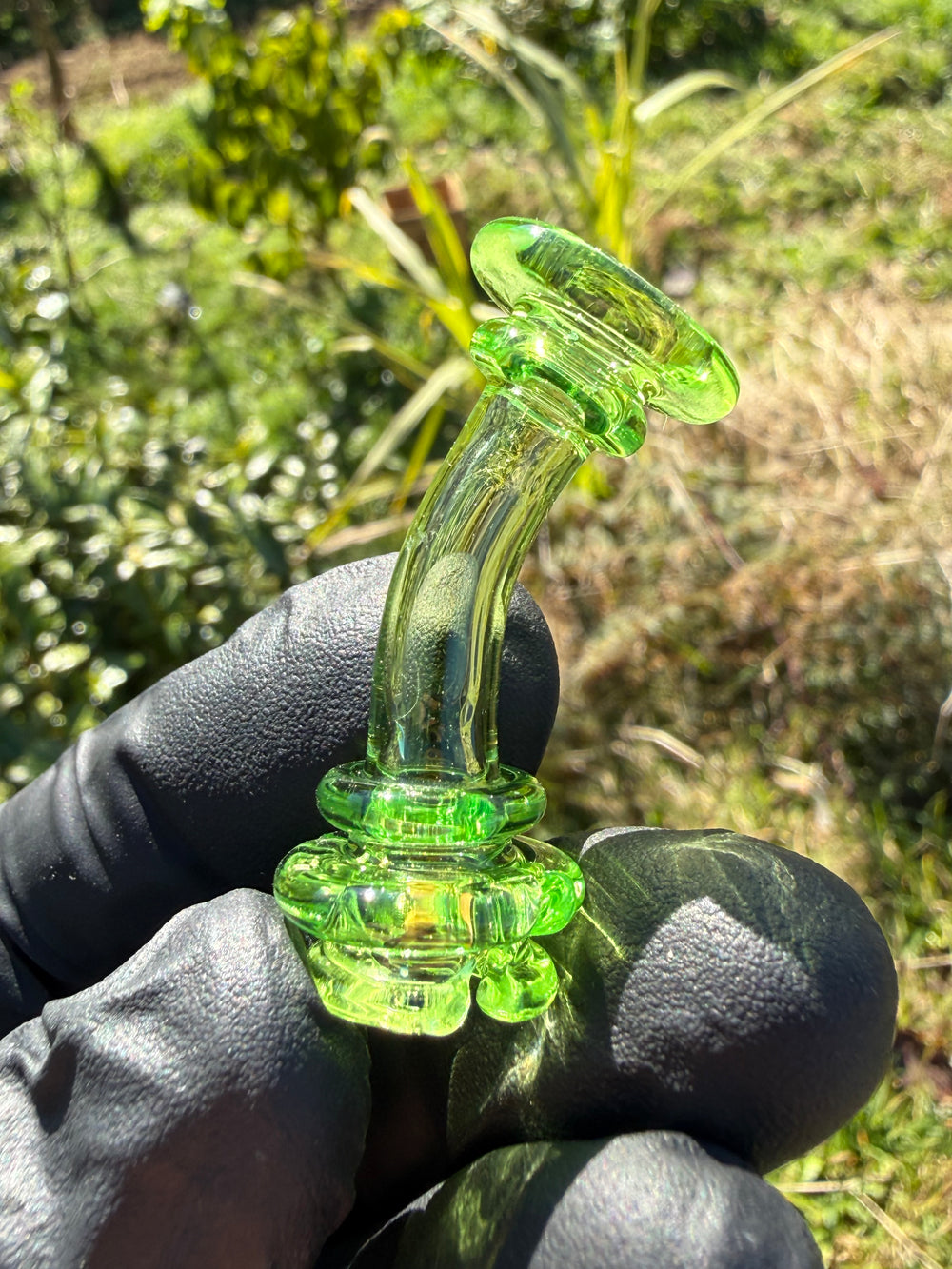 Yeti Glass Puffco Pivot Dry Top - Green Slyme