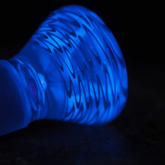 AUBORO 18mm UV Wigwag Slide - Blue Luna loop