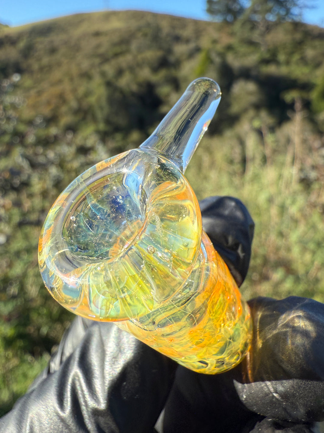 Jims Glass Blowing 18mm Handle Slide - Silver Fumed