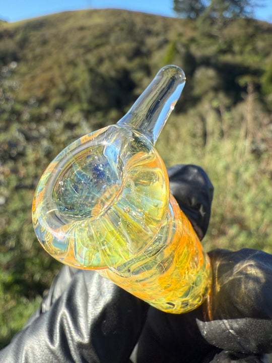 Jims Glass Blowing 18mm Handle Slide - Silver Fumed