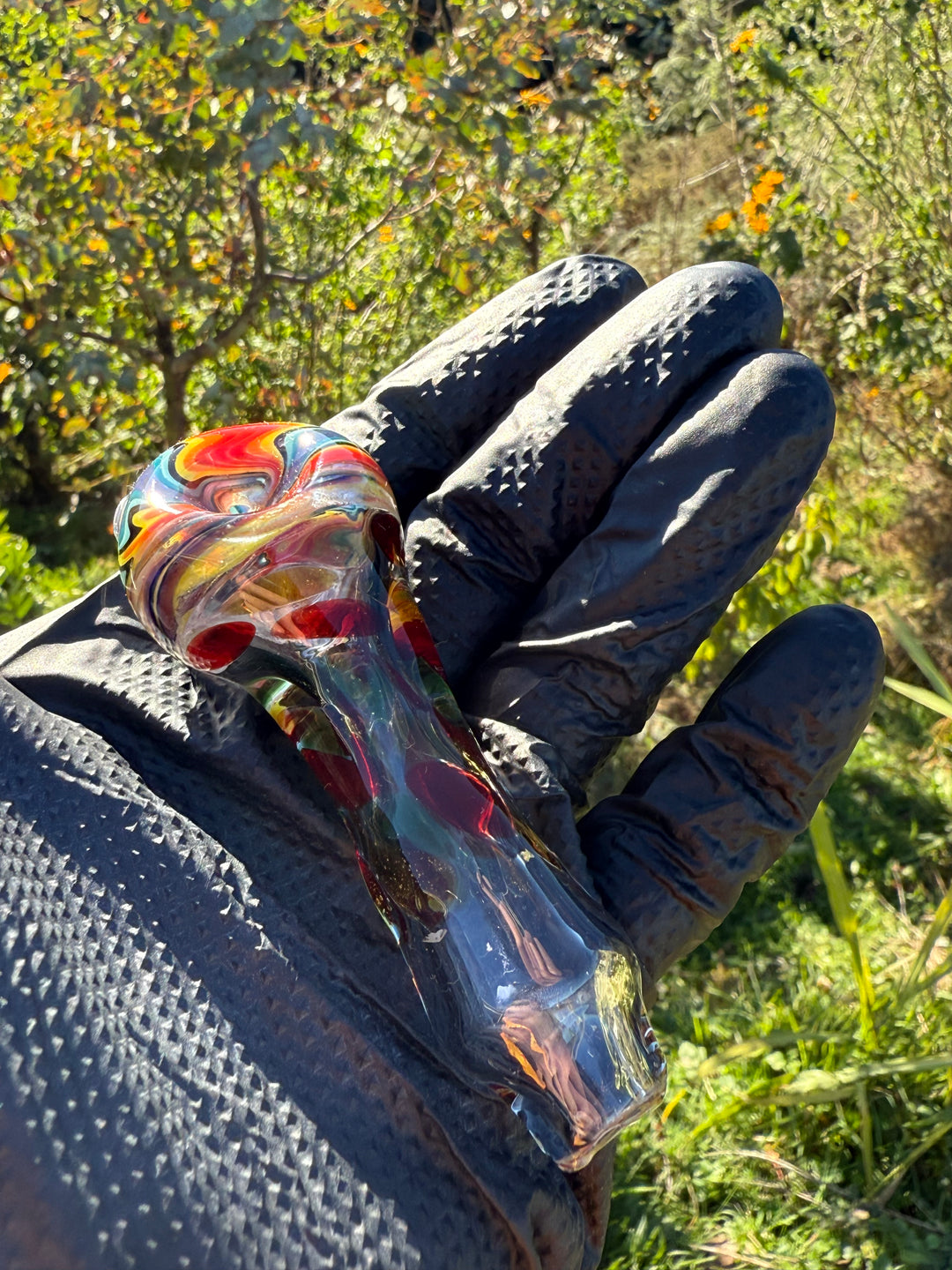 Green Thumb Bob Glass Spoon - Clear/Wigwag #2