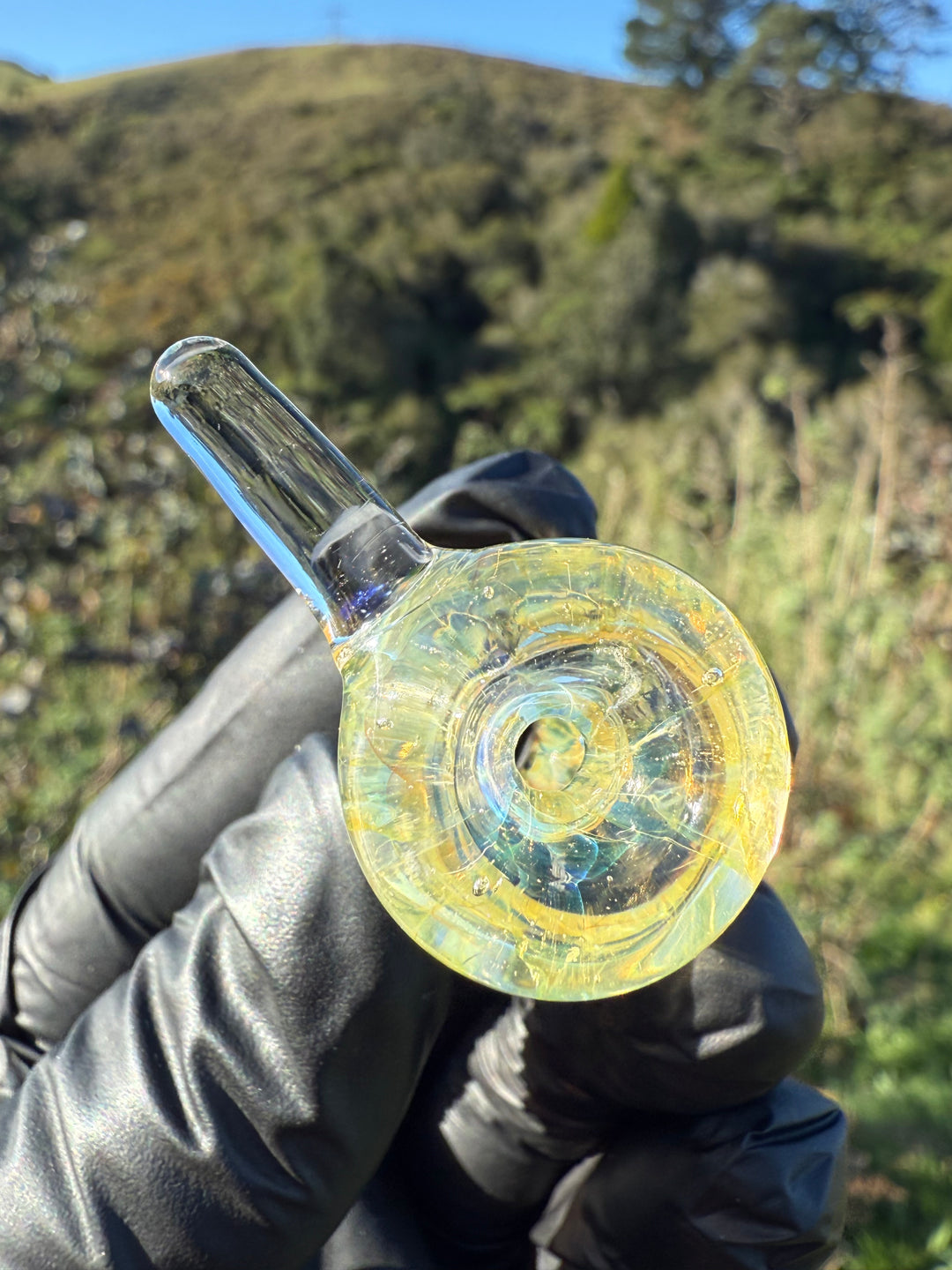 Jims Glass Blowing 18mm Handle Slide - Silver Fumed