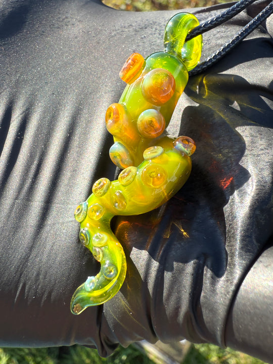 Jamie Clement Tentacle Pendant - Green Opal #1