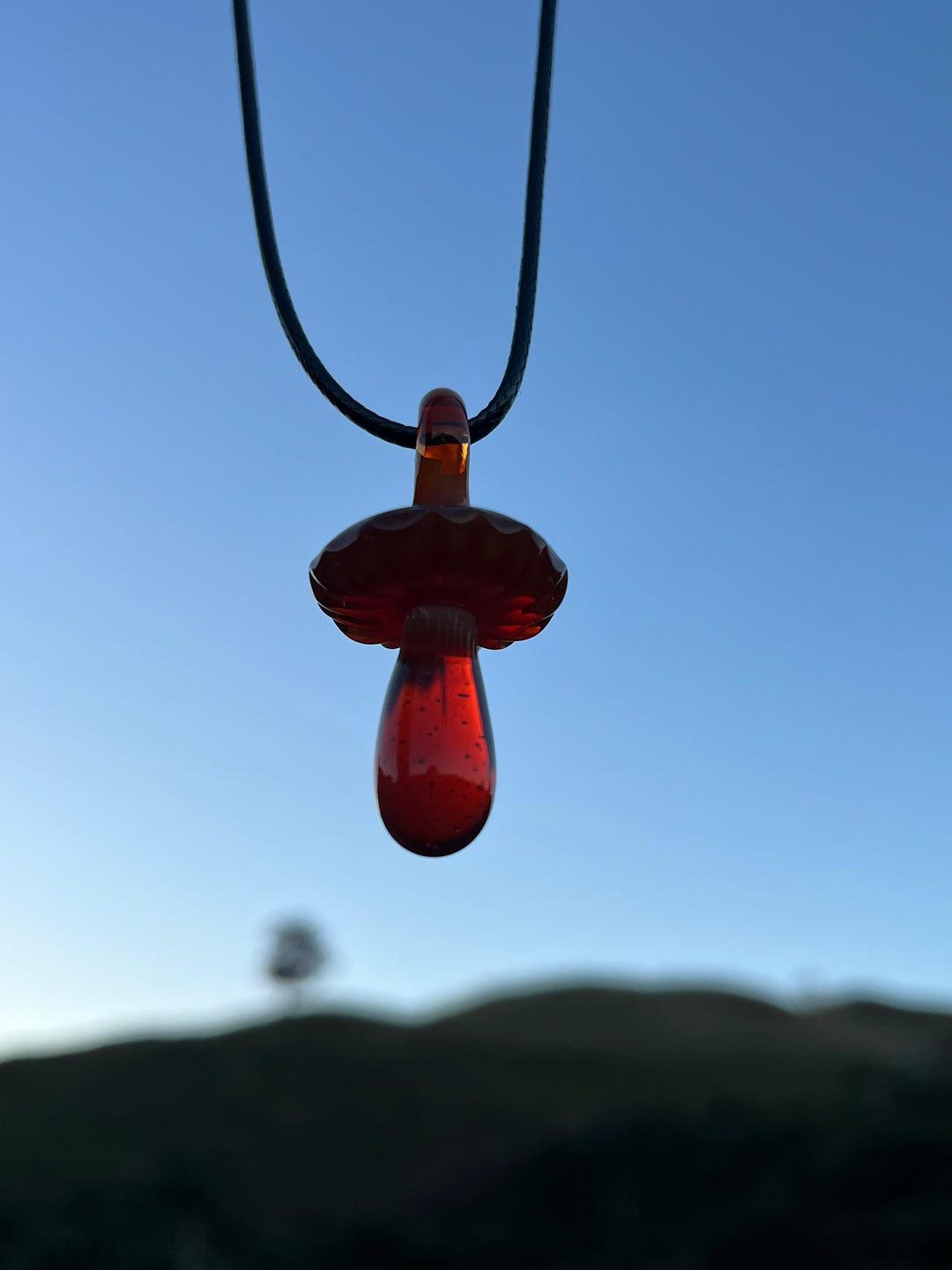 Jamie Clement Shroom Pendant - Light Red Elvis #5