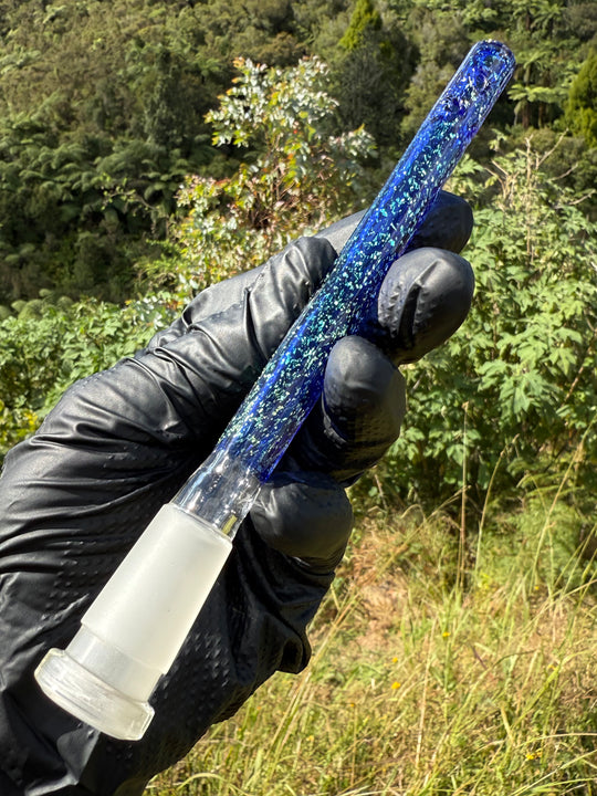 Jamie Clement Glass Collaboration Downstem - Blue/Dichro