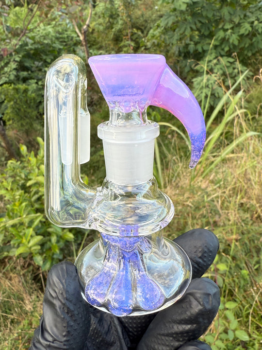 Uzzi Glass Stemline To Imperial Bent Neck Tube - Pink Slyme