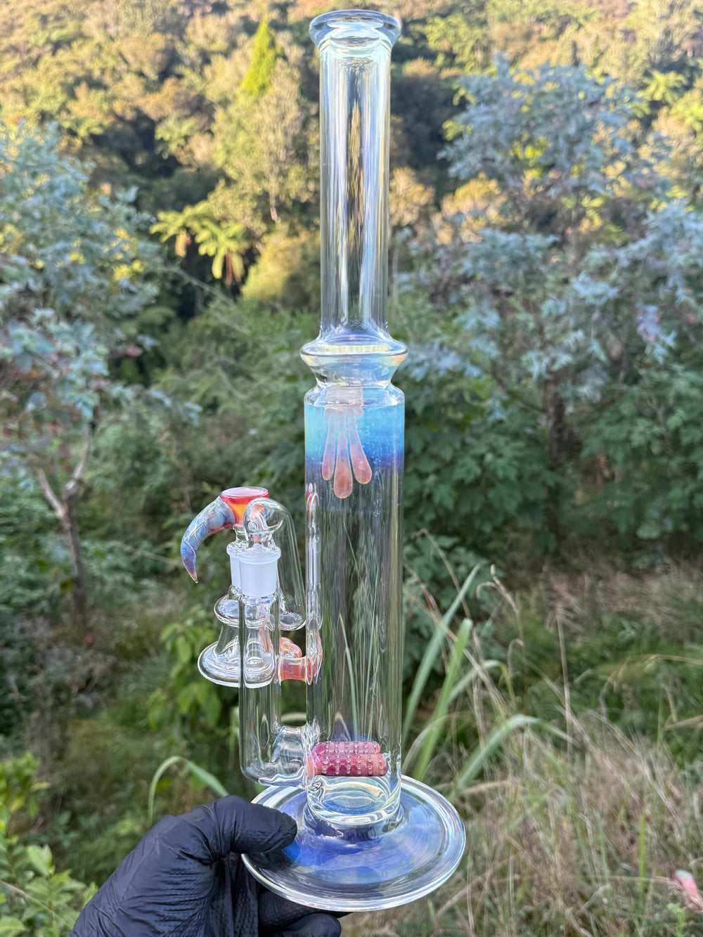 Uzzi Glass Double Stemline Set - Silver Fumed/Lokisdipity