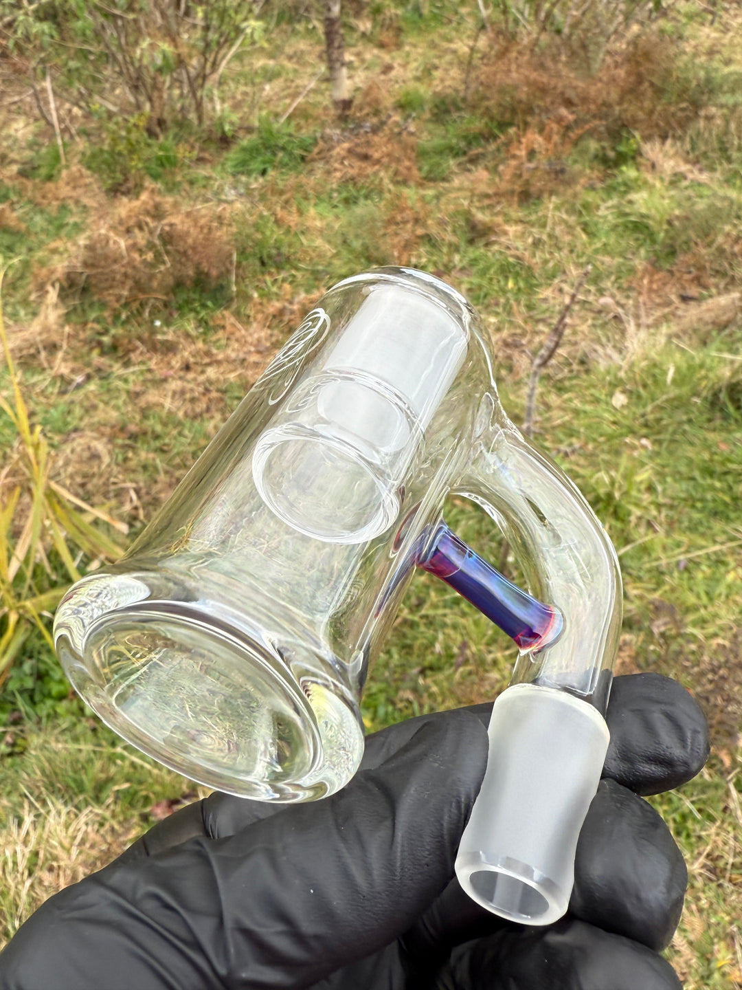 Empirical Glass Trash Can 18mm - Amber Purple